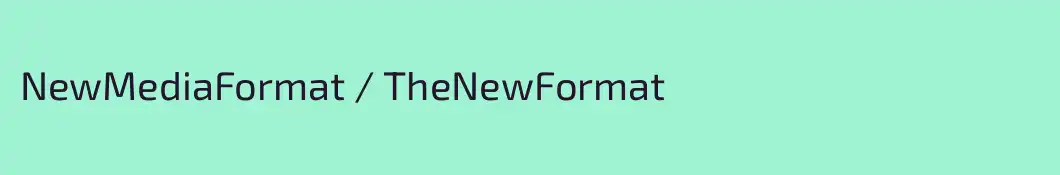 NewMediaFormat / TheNewFormat
